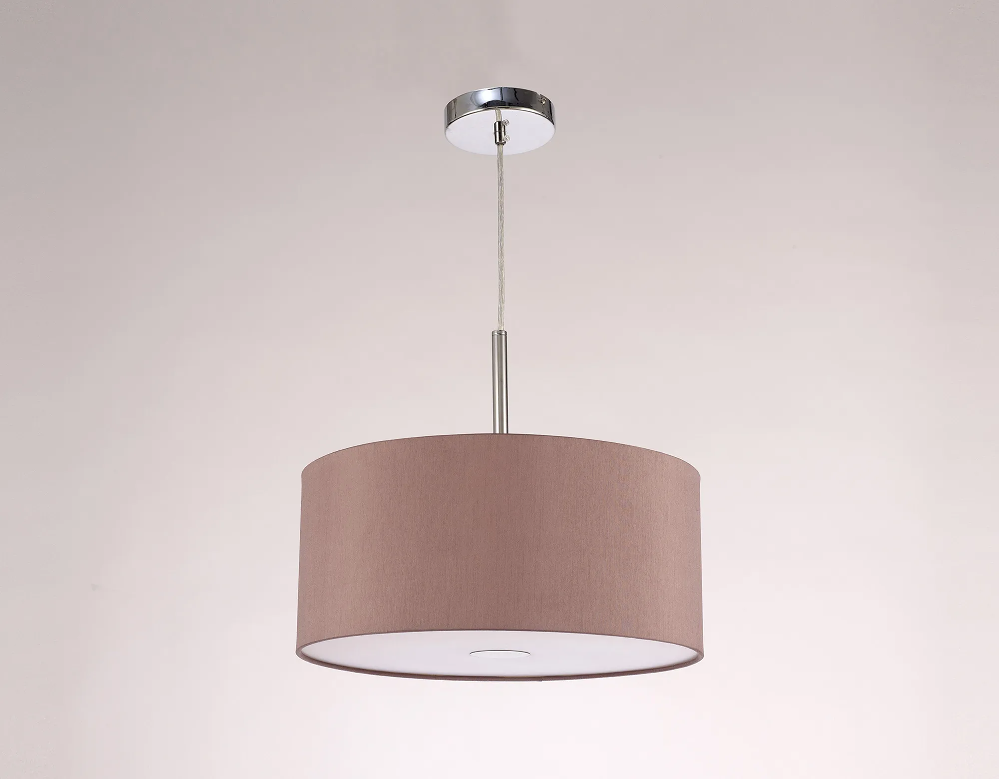 Baymont 40cm 3 Light Pendant Polished Chrome, Taupe/Halo Gold, Frosted Diffuser DK0337  Deco Baymont CH TA